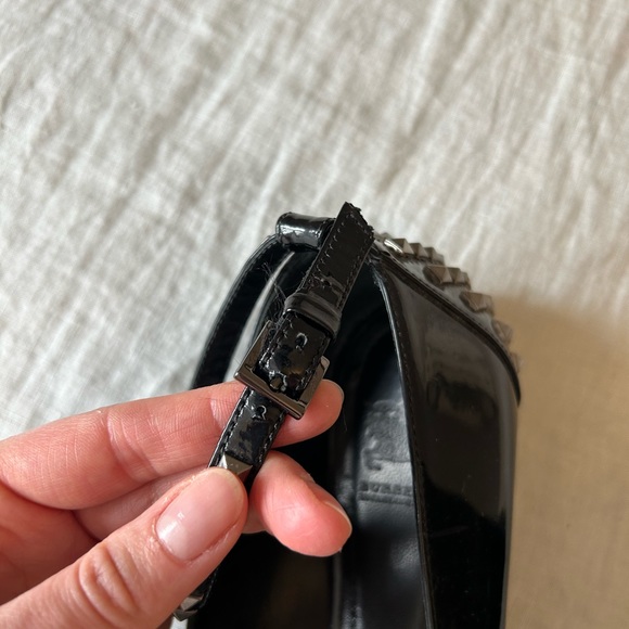 Black patent leather studded Burberry ballet flats with ankle strap EU 39 - Picture 9 of 9